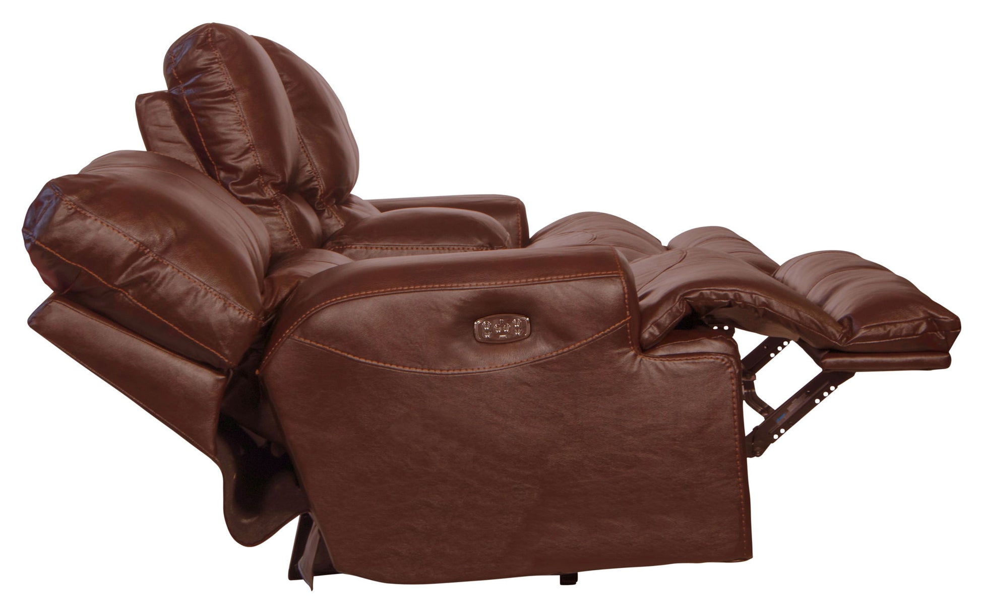 Wembley - Power Headrest With Lumbar Lay Flat Reclining Console Loveseat - Hornell Furniture Outlet