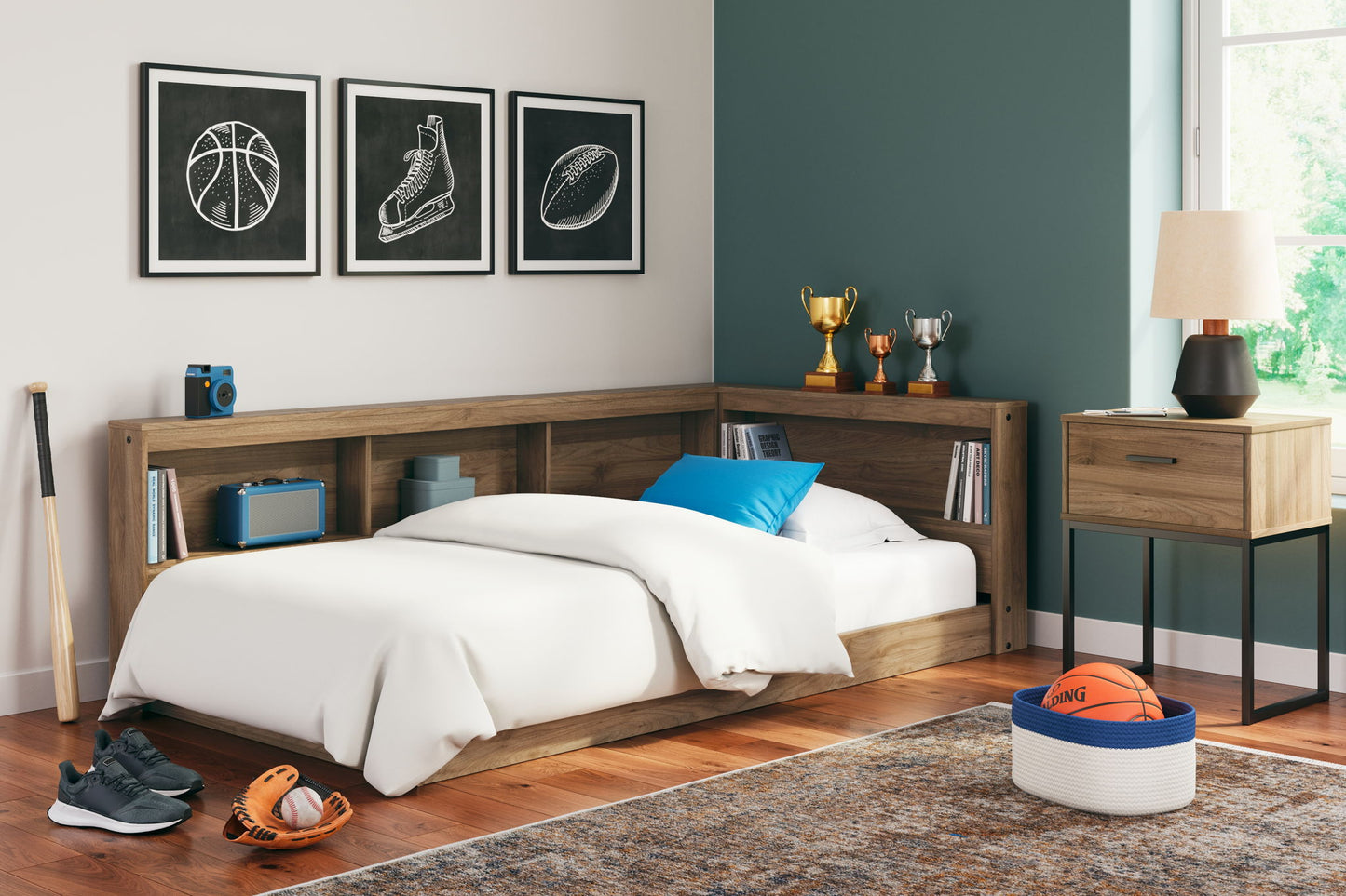 Deanlow - Bookcase Storage Bed - Hornell Furniture Outlet