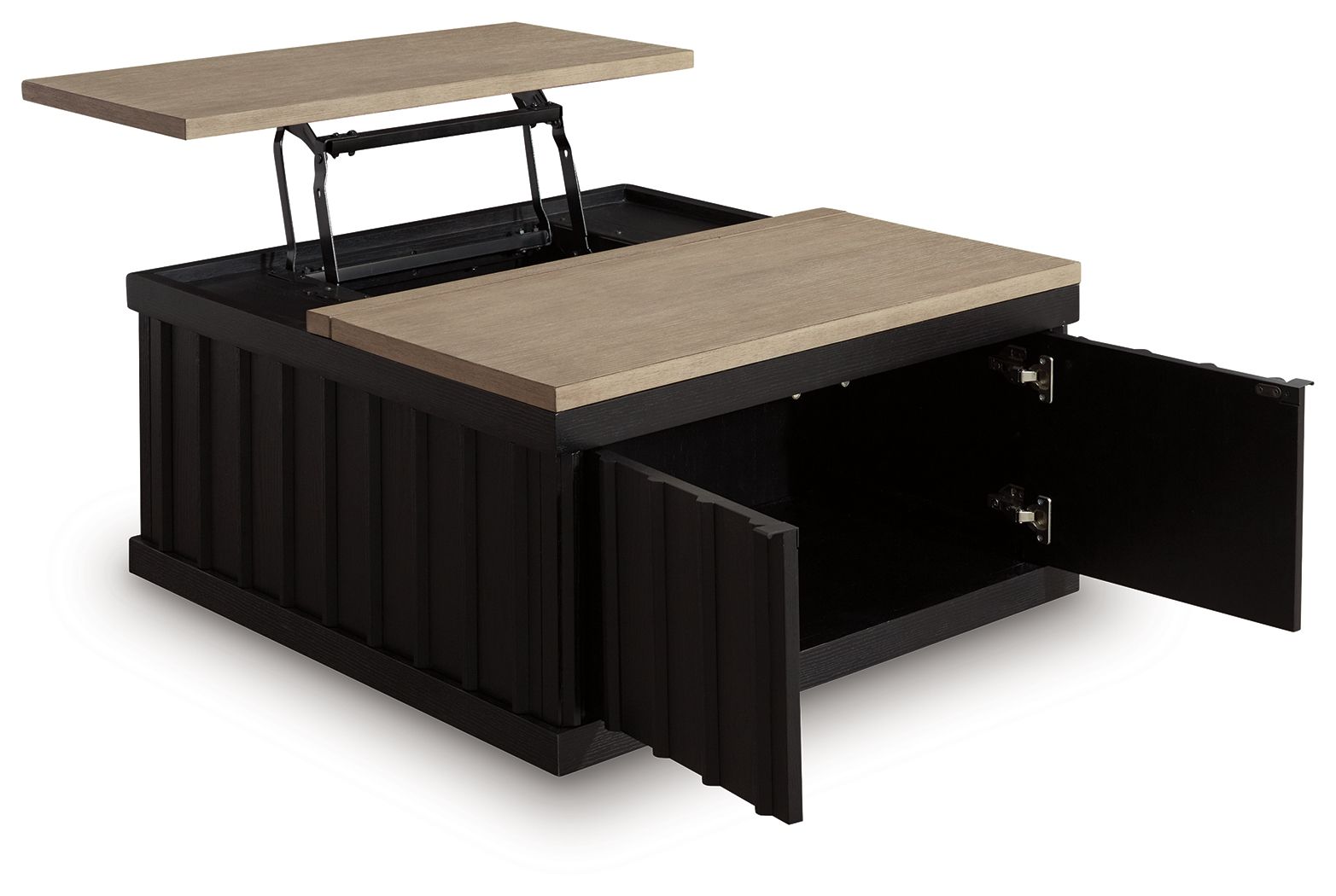 Rylandyn - Lift Top Cocktail Table - Black / Light Brown - Hornell Furniture Outlet