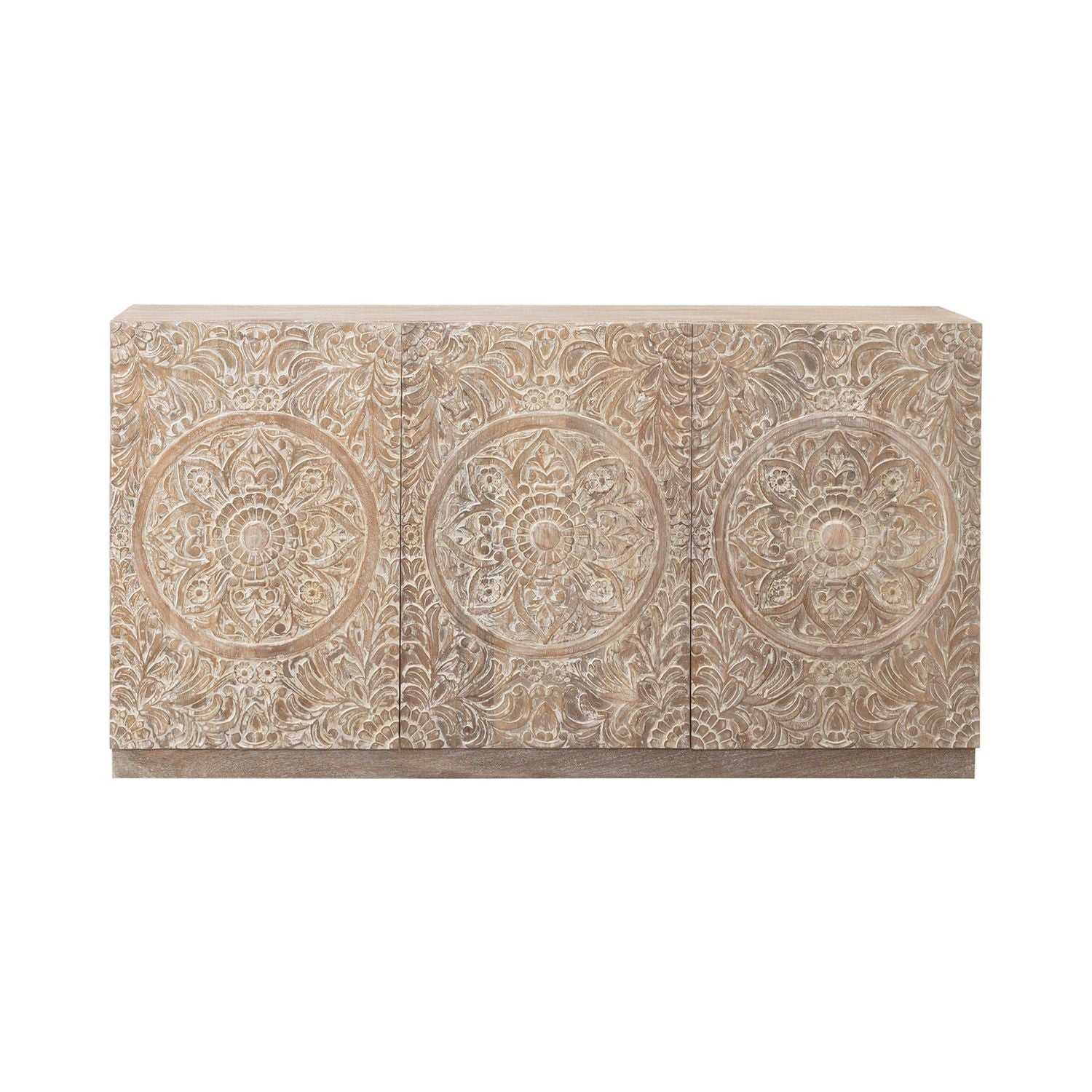 Melody - 3 Door Accent Cabinet - Brown - Hornell Furniture Outlet