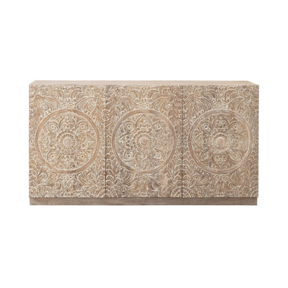 Melody - 3 Door Accent Cabinet - Brown - Hornell Furniture Outlet