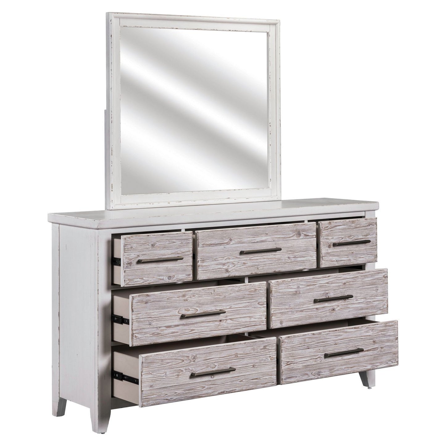 Backroads - Dresser & Mirror - White - Hornell Furniture Outlet