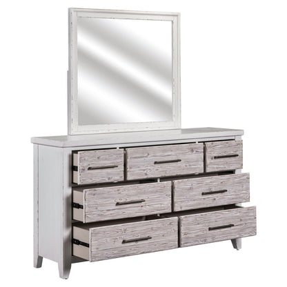 Backroads - Dresser & Mirror - White - Hornell Furniture Outlet