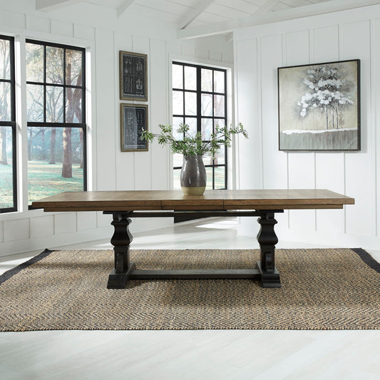 Harvest Home - Trestle Table - Black - Hornell Furniture Outlet