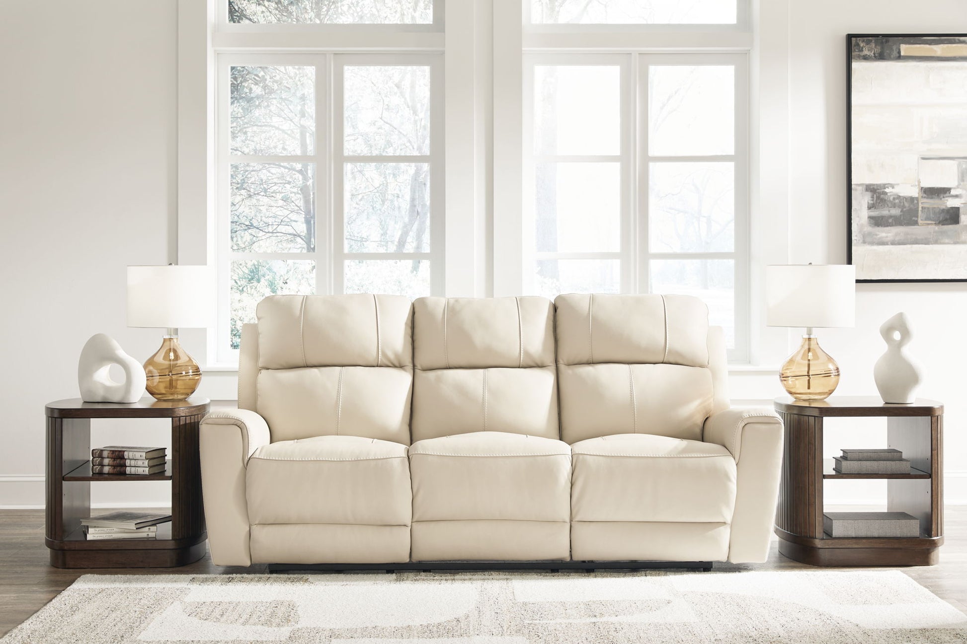 Dahlmoore - Almond - Power Reclining Sofa - Hornell Furniture Outlet