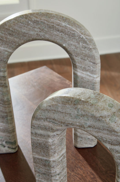 Keithton - Taupe - Sculpture Set (Set of 2) - Hornell Furniture Outlet