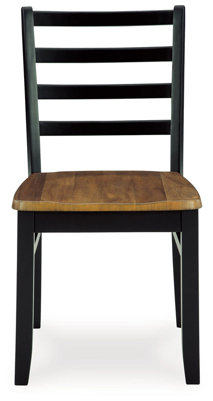 Blondon - Brown / Black - Rectangular Drm Table Set (Set of 7) - Hornell Furniture Outlet