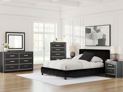 Zuraleus - Black - Six Drawer Dresser - Hornell Furniture Outlet