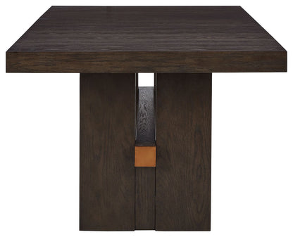 Burkhaus - Dark Brown - Rectangular Dining Room Extension Table - Hornell Furniture Outlet