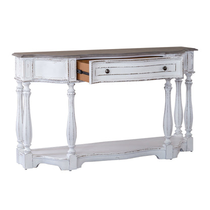 Magnolia Manor - Hall Console Table - White - Hornell Furniture Outlet