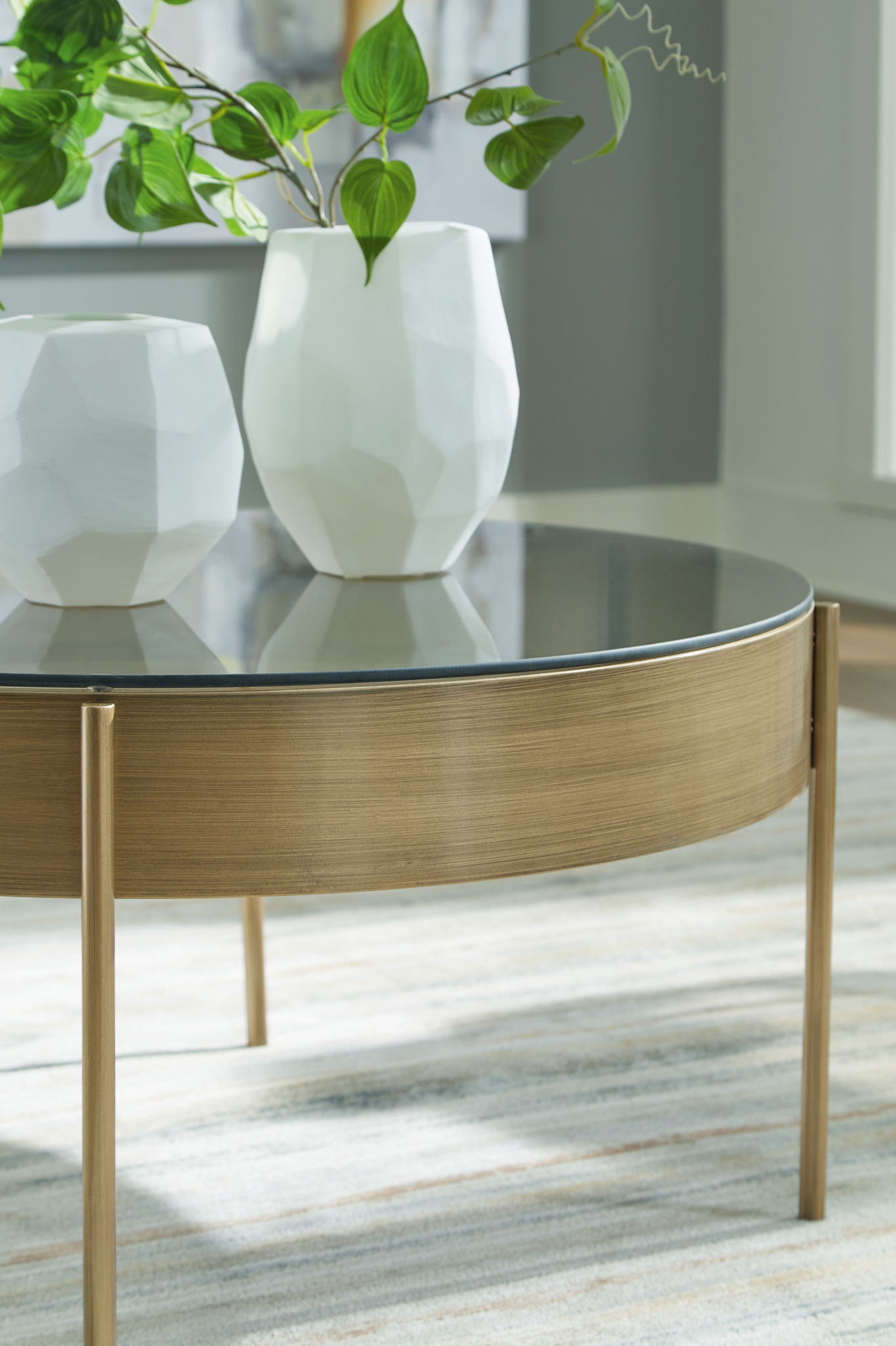 Jettaya - Brushed Brass - Occasional Table Set (Set of 3) - Hornell Furniture Outlet