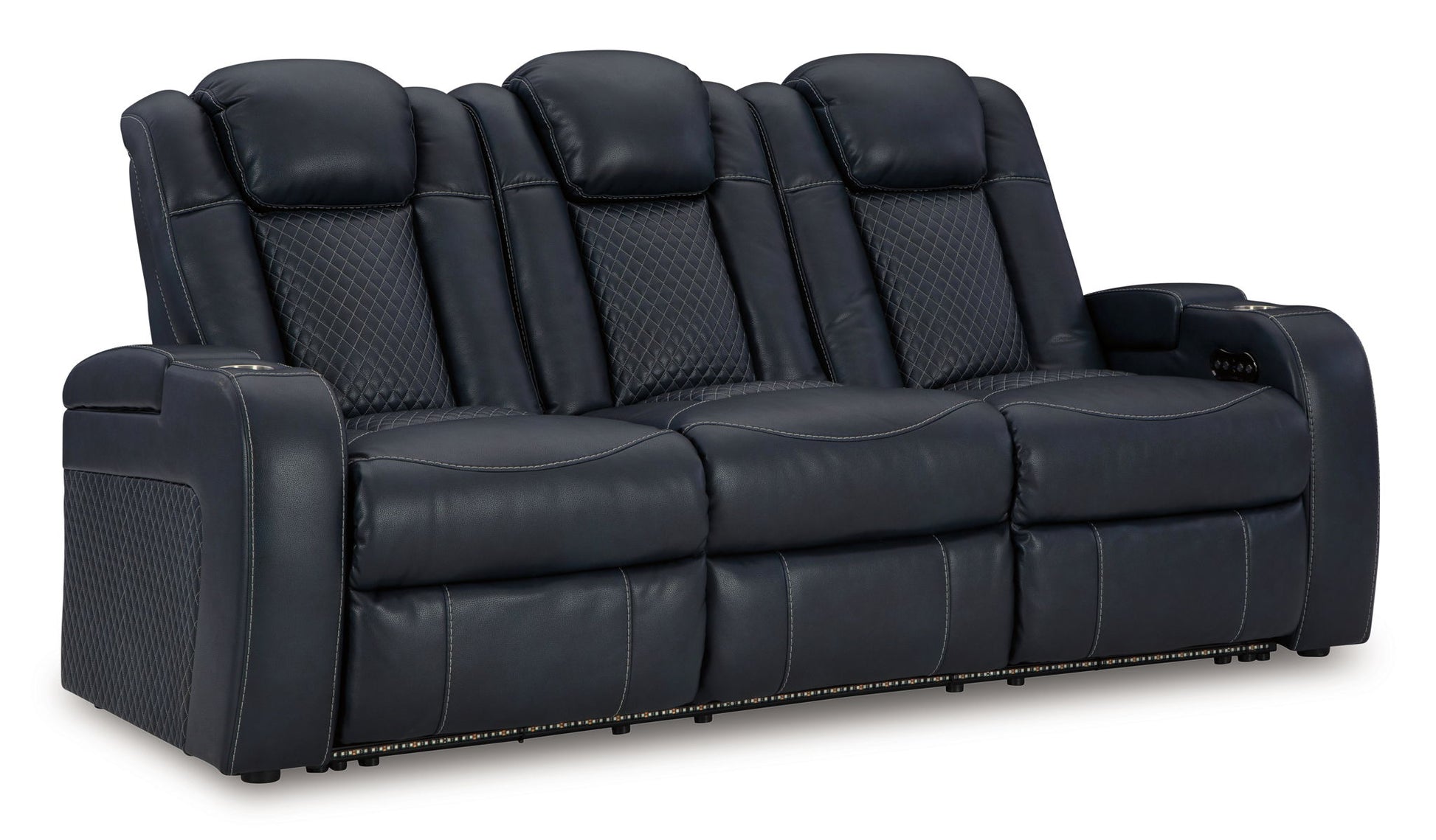 Fyne - dyme - Power Reclining Sofa With Adj Headrest - Hornell Furniture Outlet