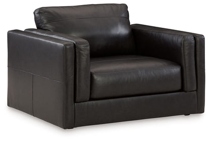 Amiata - Onyx - Chair And A Half - Hornell Furniture Outlet