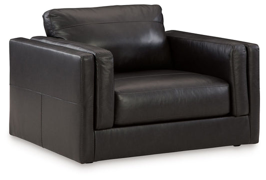 Amiata - Onyx - Chair And A Half - Hornell Furniture Outlet