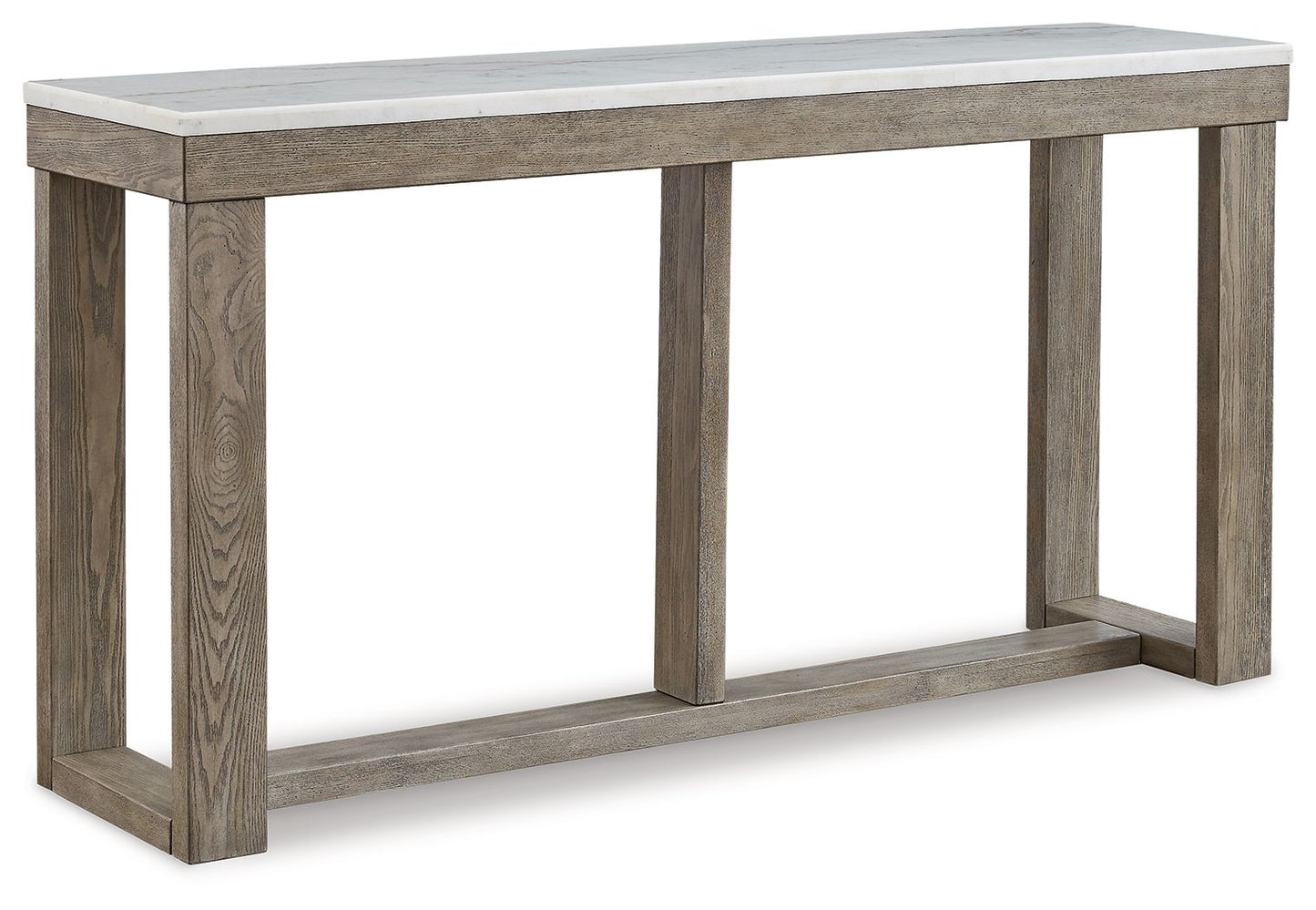 Loyaska - Brown / Ivory - Sofa Table - Hornell Furniture Outlet