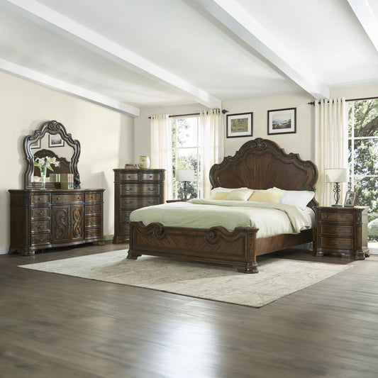 Royale - King 6 Piece Set - Brown - Hornell Furniture Outlet