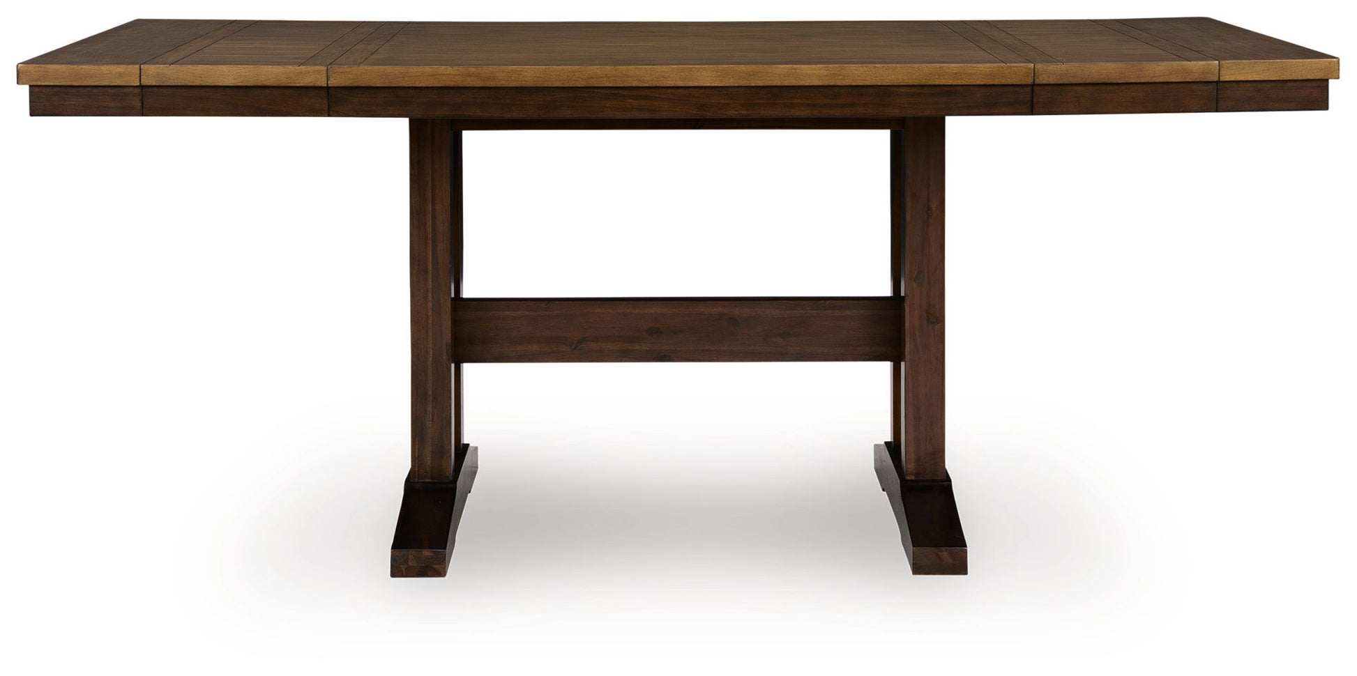 Rylandeen - Rectangular Dining Room Counter Height Extension Table - Light Brown / Dark Brown - Hornell Furniture Outlet