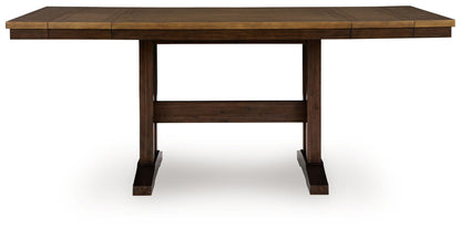 Rylandeen - Rectangular Dining Room Counter Height Extension Table - Light Brown / Dark Brown - Hornell Furniture Outlet