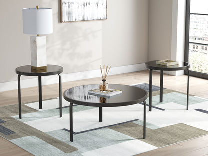 Dorylin - Black - Occasional Table Set (Set of 3) - Hornell Furniture Outlet