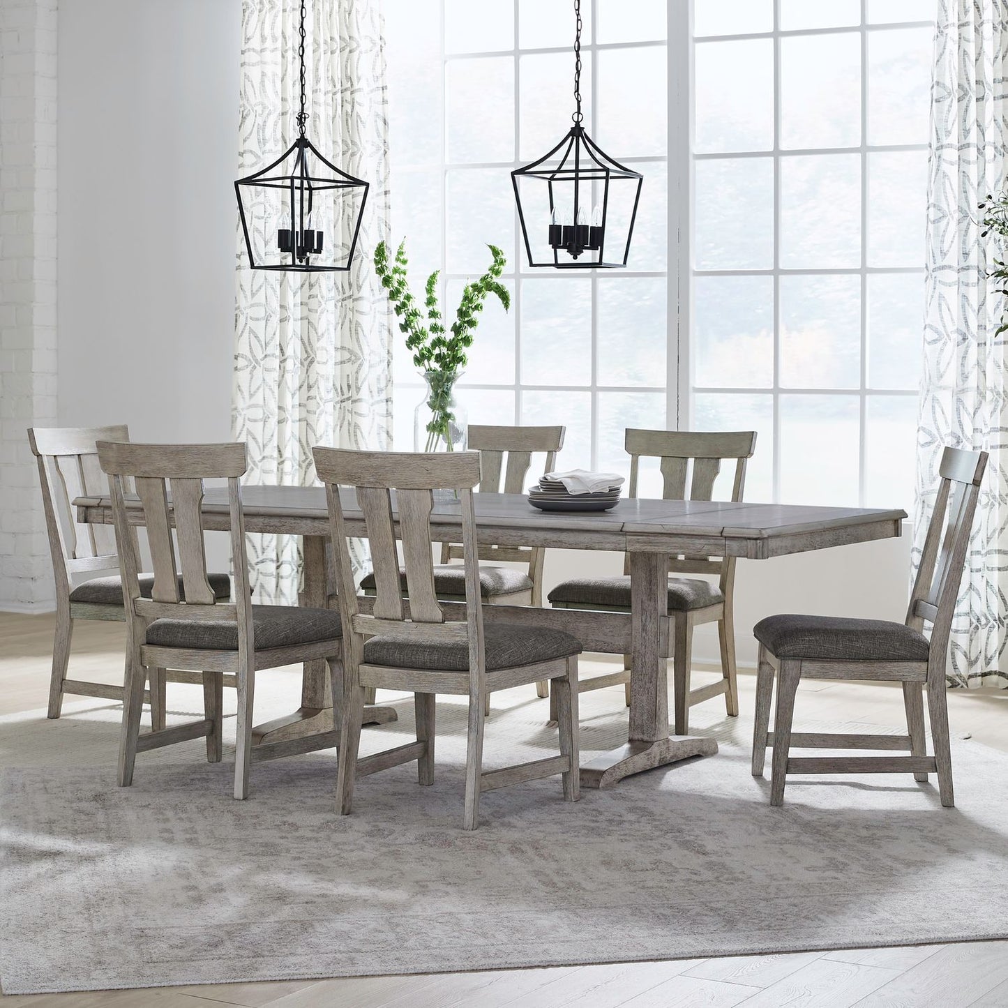 Hallendale - Trestle Table Set - Hornell Furniture Outlet
