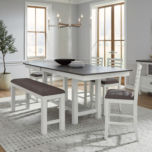 Brook Bay - Counter Trestle Table Set - Hornell Furniture Outlet