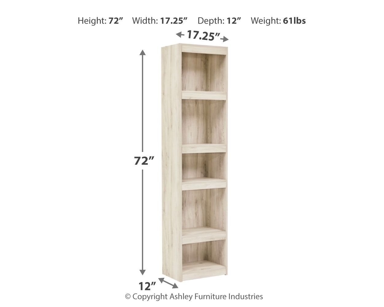 Bellaby - Whitewash - Pier - 4 Shelves - Hornell Furniture Outlet