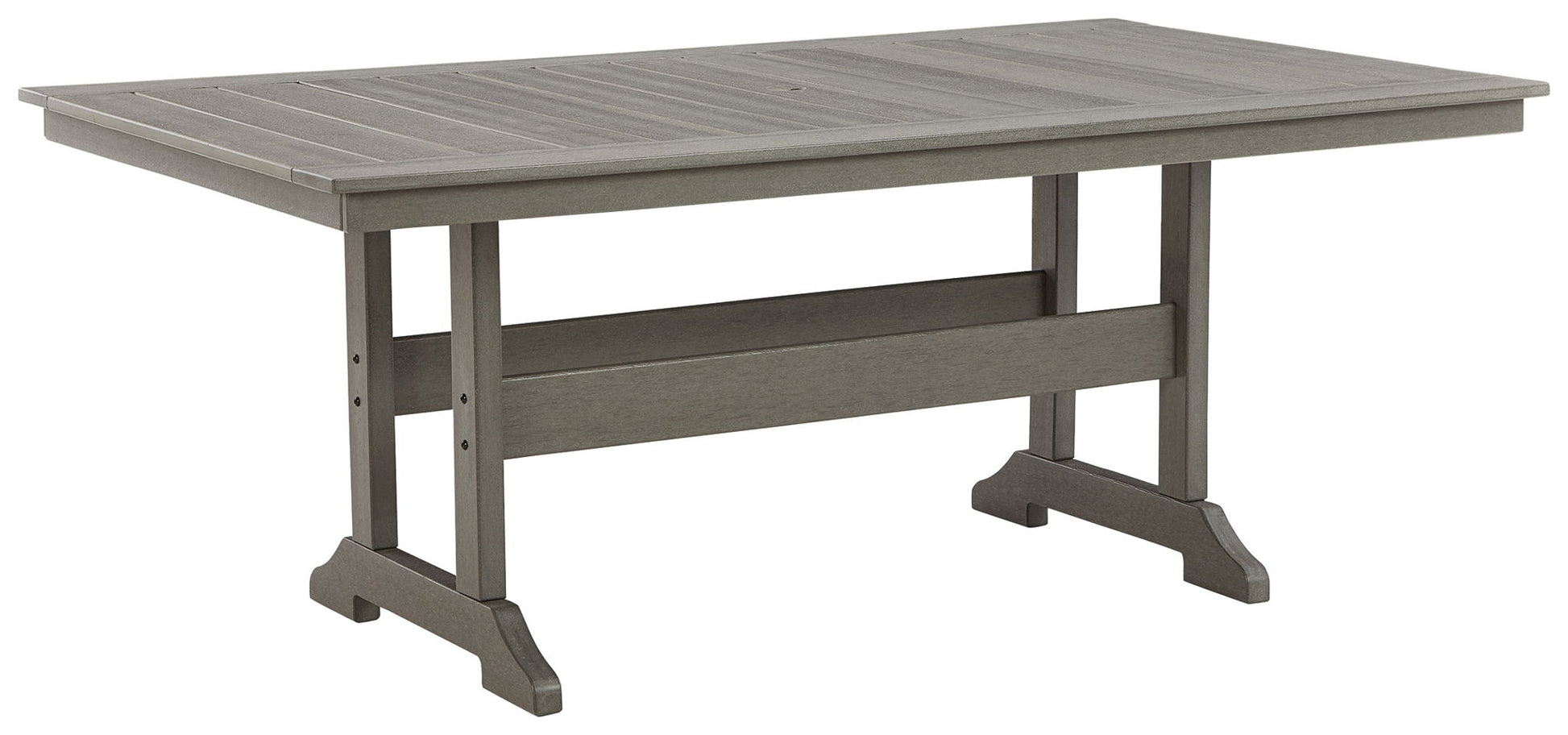 Visola - Gray - RECT Dining Table w/Umb OPT - Hornell Furniture Outlet