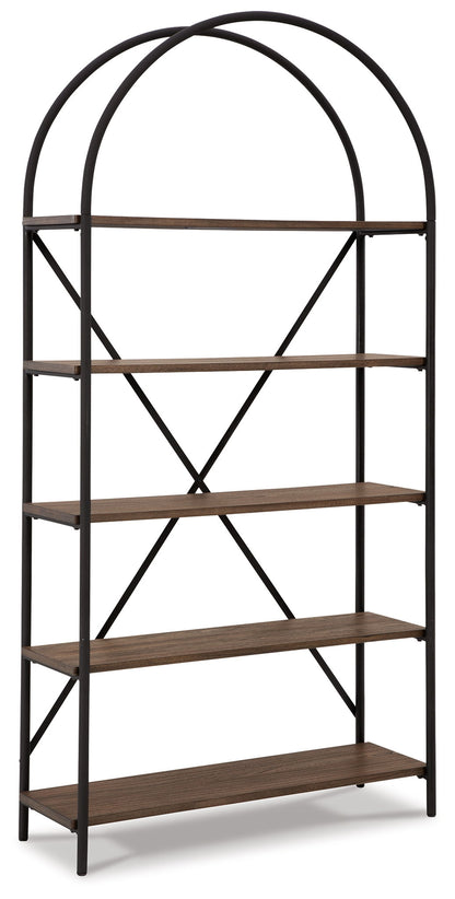 Galtbury - Bookcase - Brown / Black - Hornell Furniture Outlet