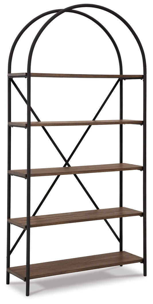 Galtbury - Bookcase - Brown / Black - Hornell Furniture Outlet