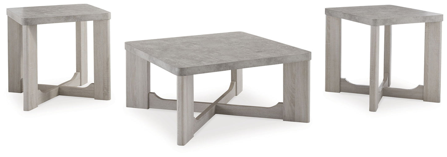 Garnilly - Whitewash - Occasional Table Set (Set of 3) - Hornell Furniture Outlet