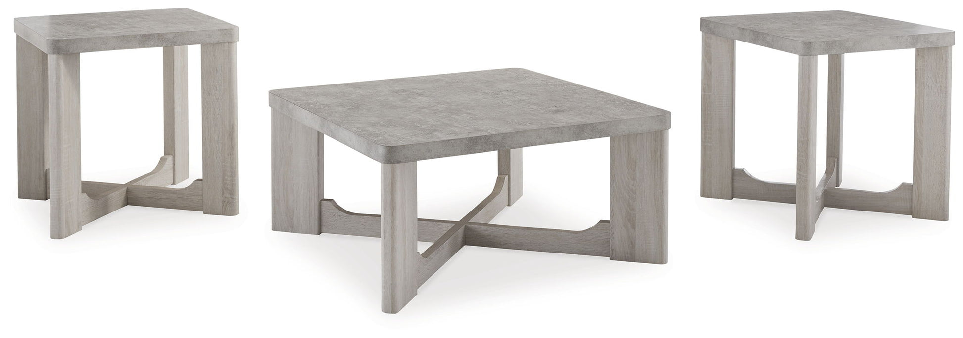 Garnilly - Whitewash - Occasional Table Set (Set of 3) - Hornell Furniture Outlet