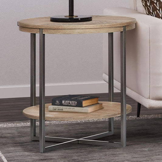 Paran Place - Round Chairside Table - Natural - Hornell Furniture Outlet