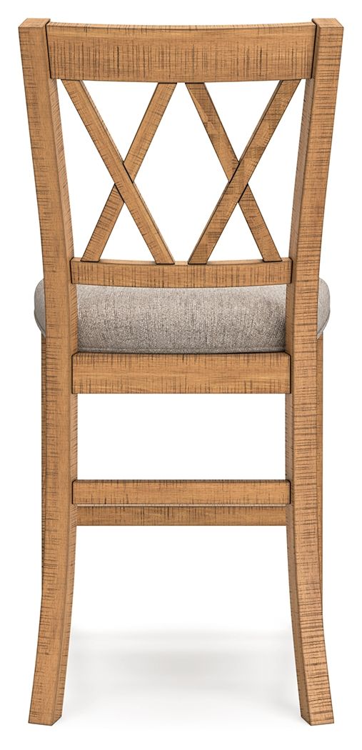 Havonplane - Brown - Upholstered Barstool (Set of 2) - Hornell Furniture Outlet