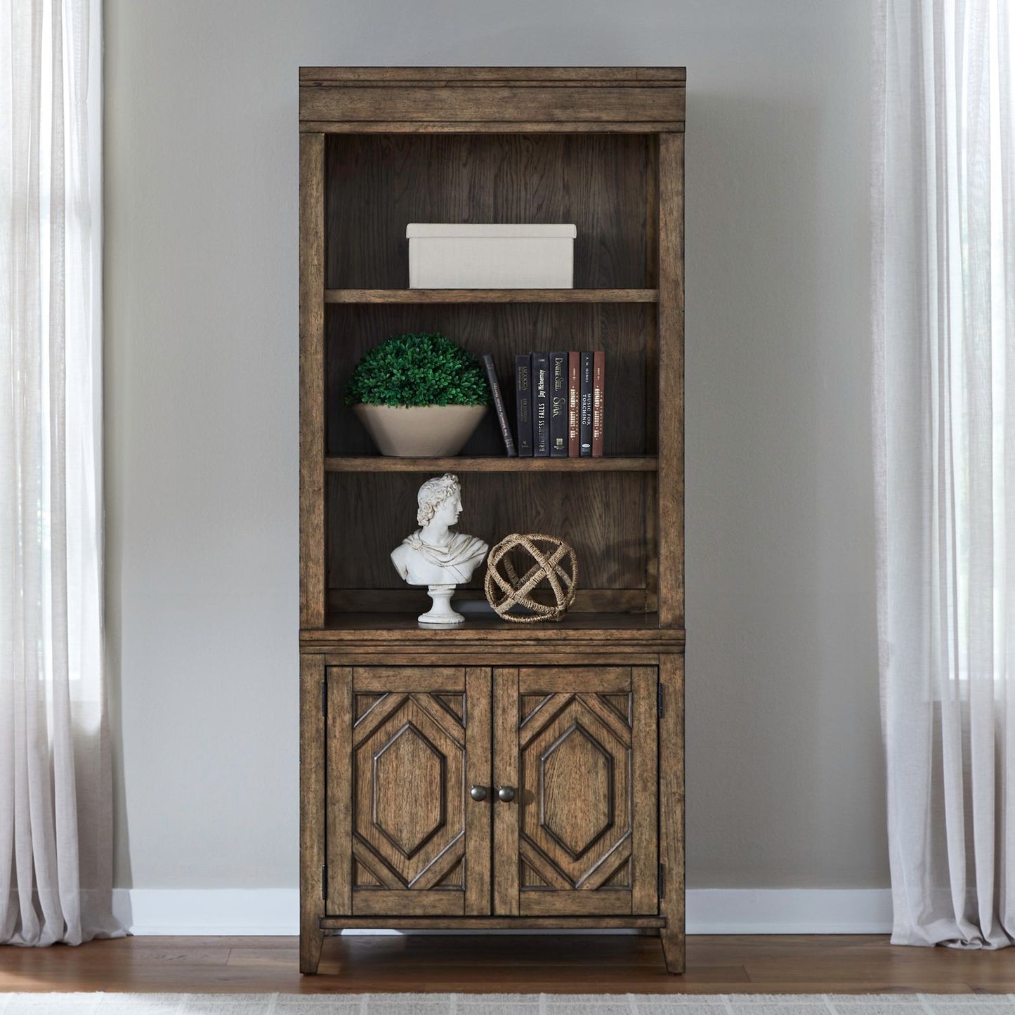 Carolina Park - Bunching Bookcase - Brown - Hornell Furniture Outlet