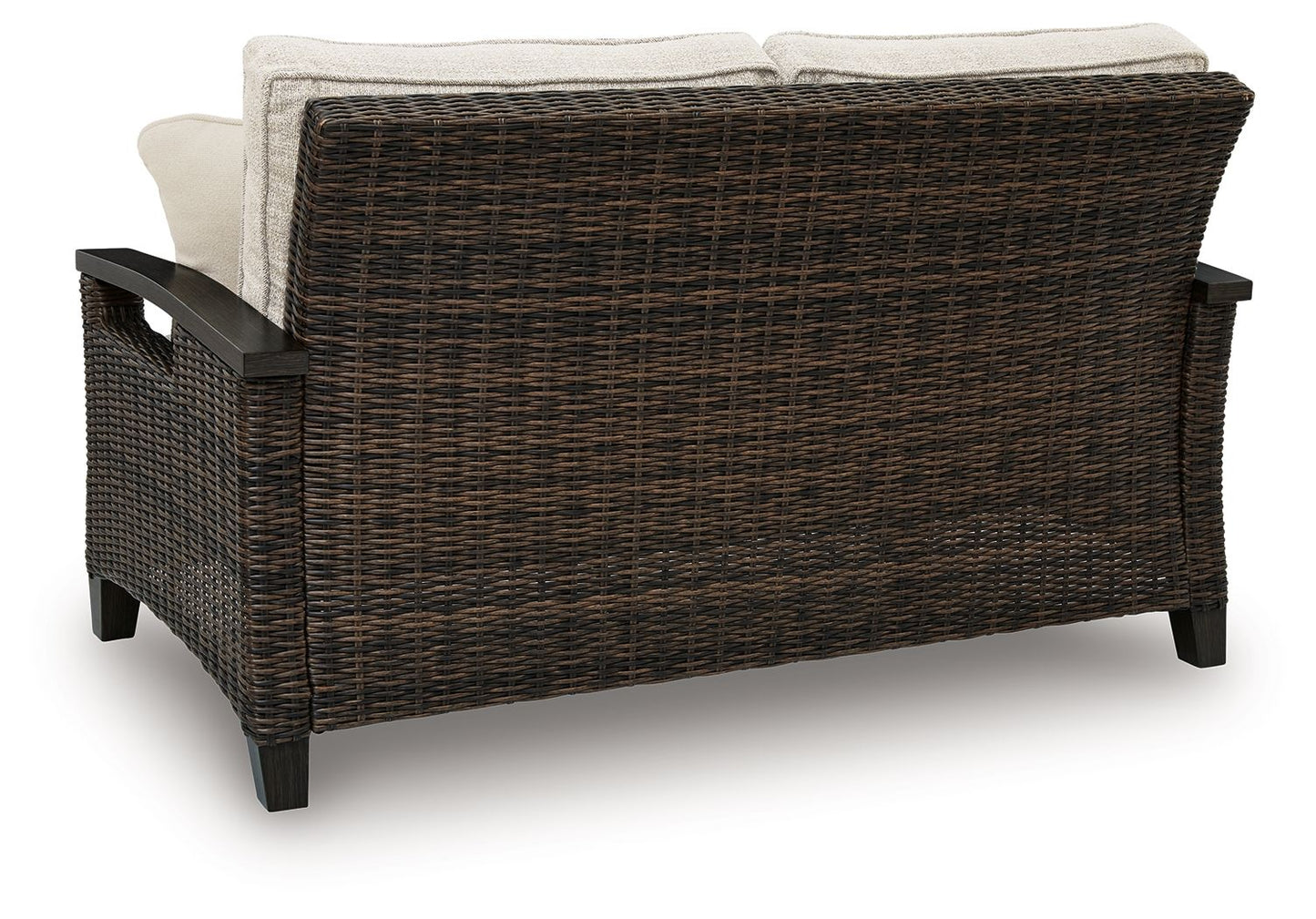 Monterey Point - Loveseat With Cushion - Dark Brown - Hornell Furniture Outlet