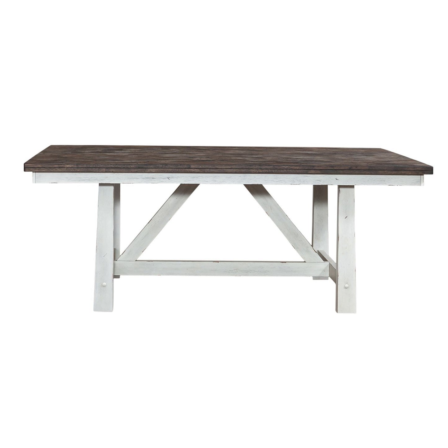 Farmhouse - Fixed Top Trestle Table - White - Hornell Furniture Outlet