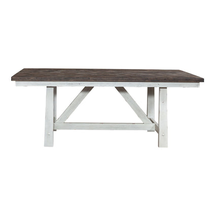 Farmhouse - Fixed Top Trestle Table - White - Hornell Furniture Outlet