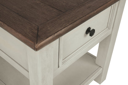 Bolanburg - White / Brown / Beige - Rectangular End Table - Hornell Furniture Outlet