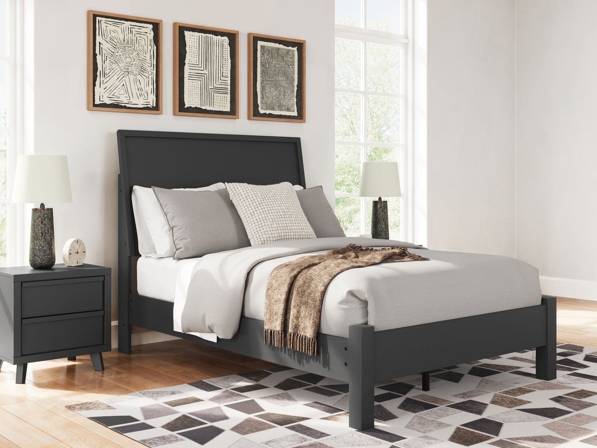 Danziar - Panel Bed With Low Footboard - Hornell Furniture Outlet