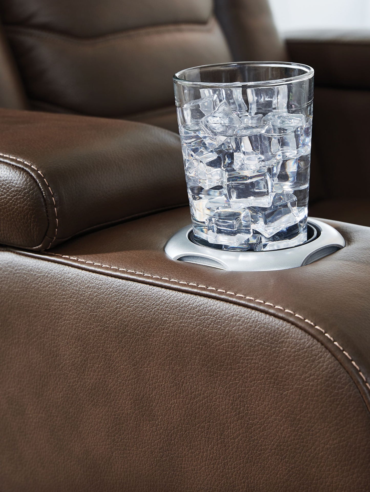 High Impact - Tobacco - Power Recliner / Adj Headrest - Hornell Furniture Outlet