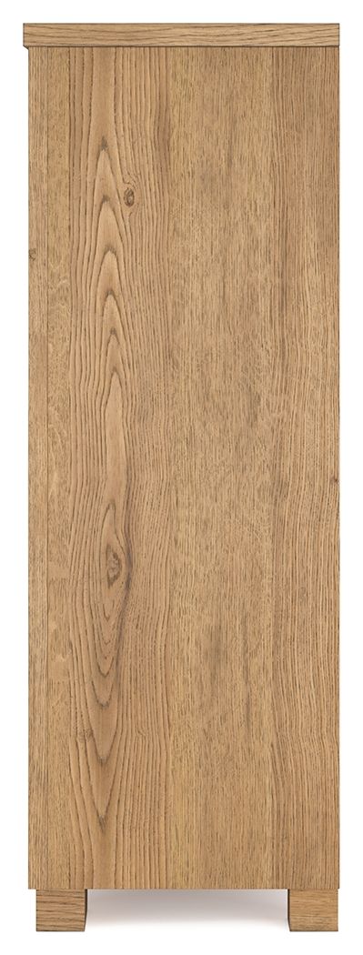 Galliden - Light Brown - Five Drawer Chest - Hornell Furniture Outlet