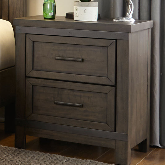 Thornwood Hills - 2 Drawer Nightstand - Dark Brown - Hornell Furniture Outlet