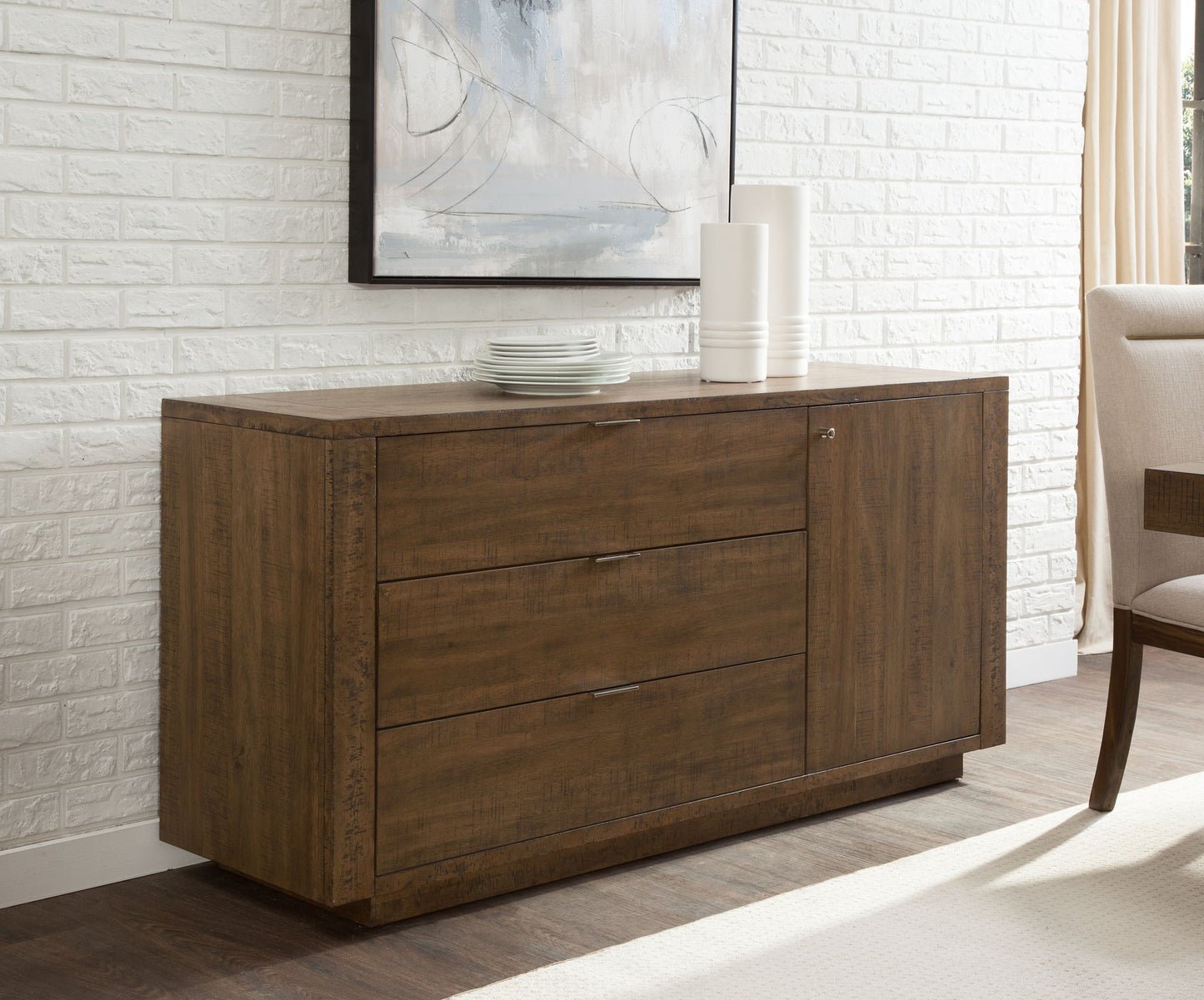 Garland - Server - Dark Brown - Hornell Furniture Outlet