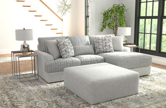 Titan - Sectional With Comfort Coil Seating, Cocktail Ottoman And Accent Pillows Included - Hornell Furniture Outlet