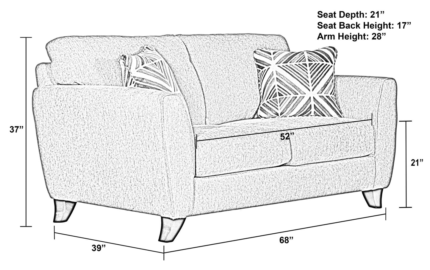 Alyssa - Loveseat - Hornell Furniture Outlet
