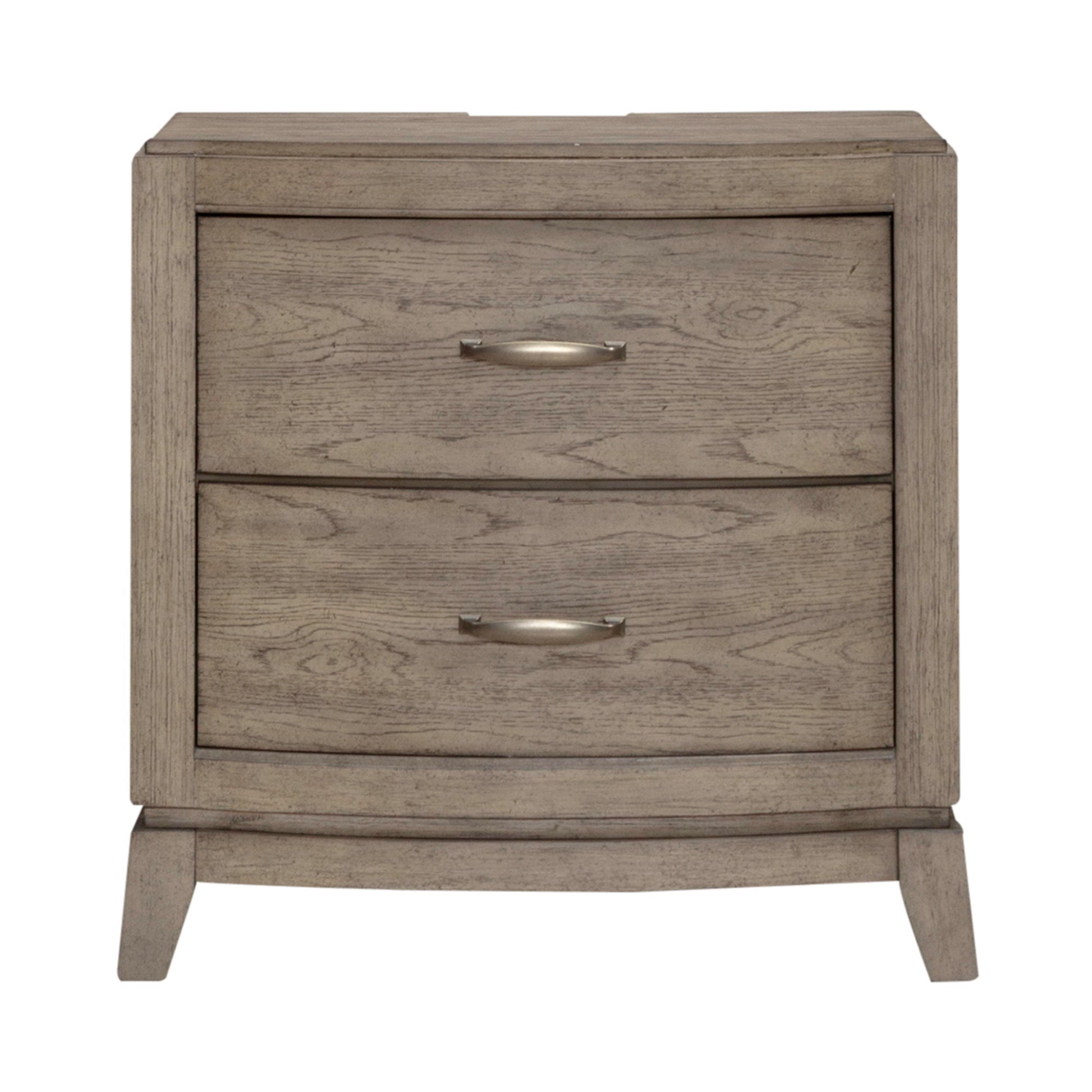 Avalon - Nightstand With Charging Station - Burnished Beige - Hornell Furniture Outlet