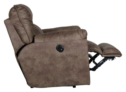 Hollins - Power Recliner - Coffee - Hornell Furniture Outlet
