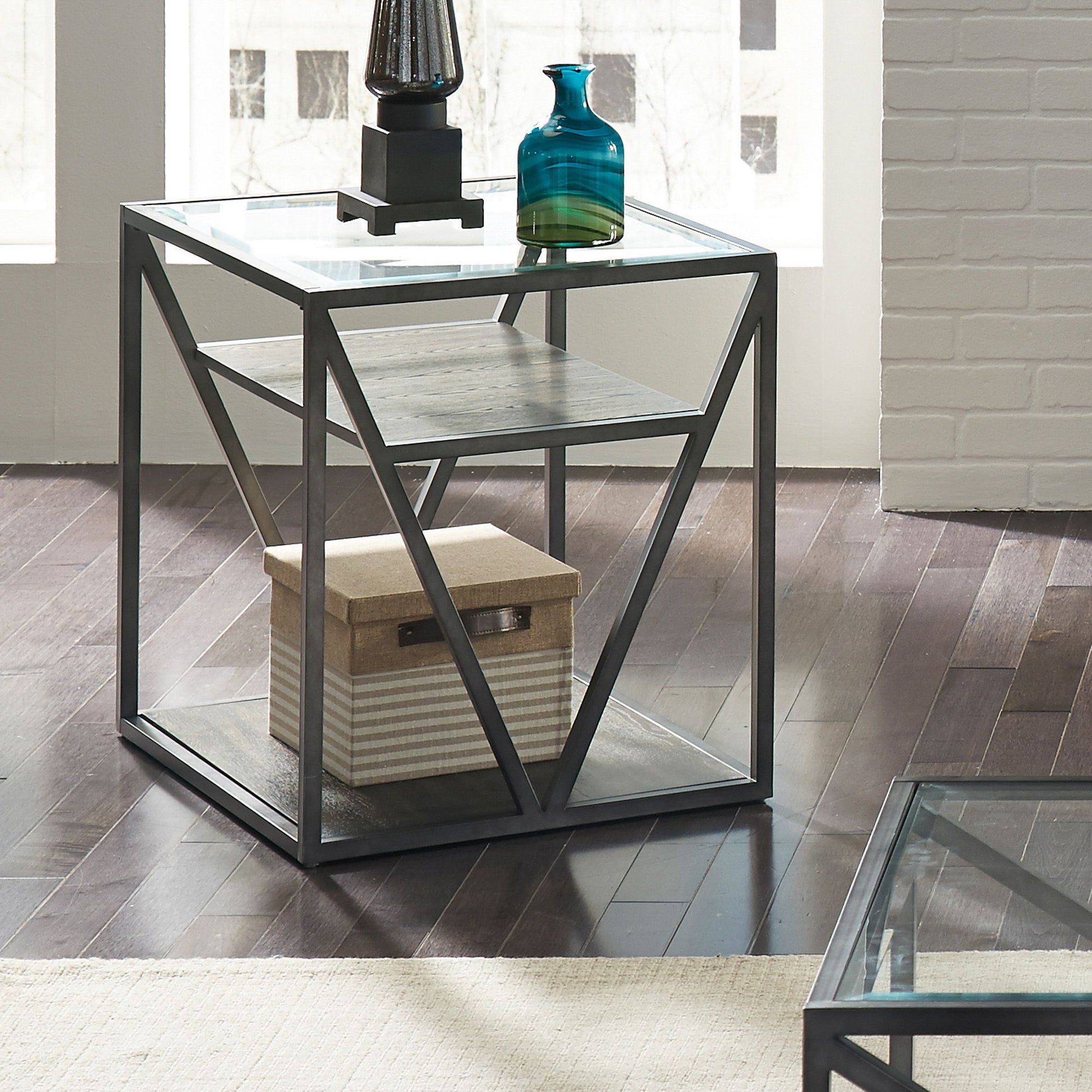 Arista - End Table - Dark Gray - Hornell Furniture Outlet