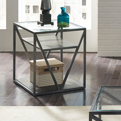 Arista - End Table - Dark Gray - Hornell Furniture Outlet