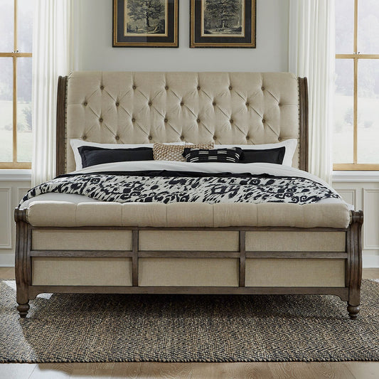 Americana Farmhouse - Sleigh Bed - Hornell Furniture Outlet